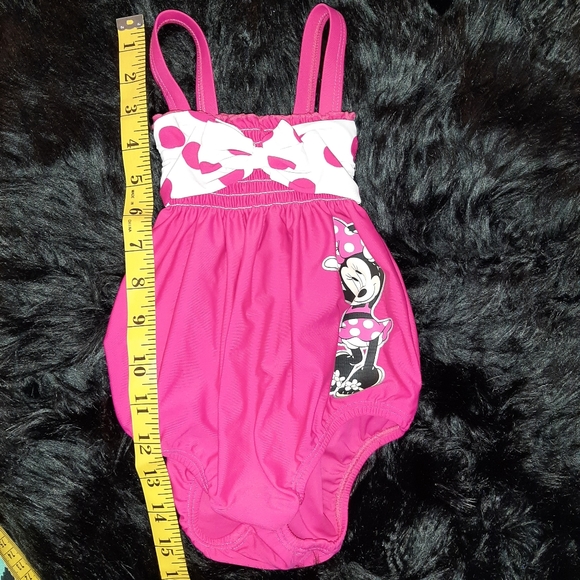 Disney Minnie Mouse Pink One Piece Swimsuit - Picture 7 of 9